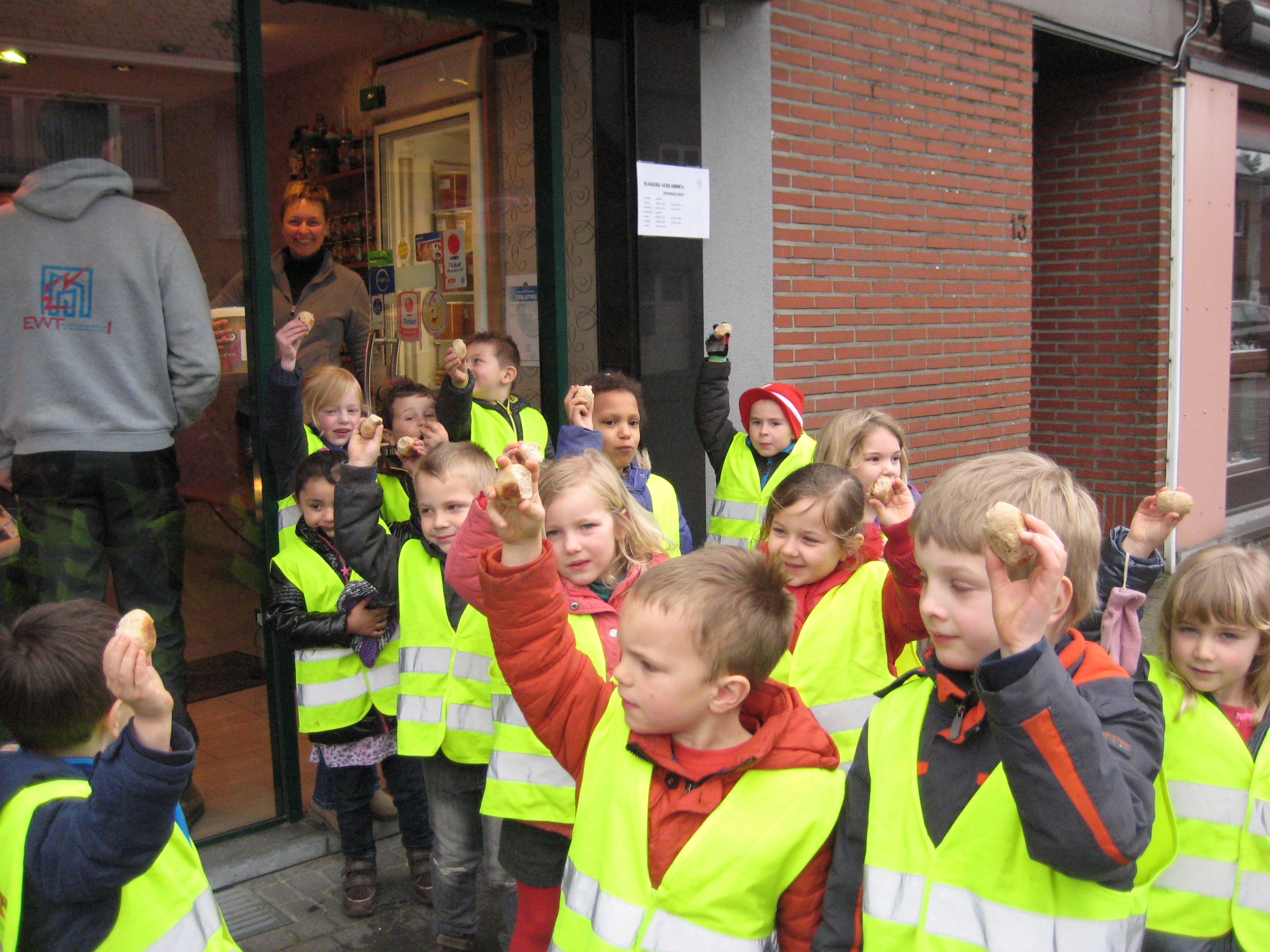 jeugdboekenweek beroepen: slagerij met de kleuters van juf Nancy